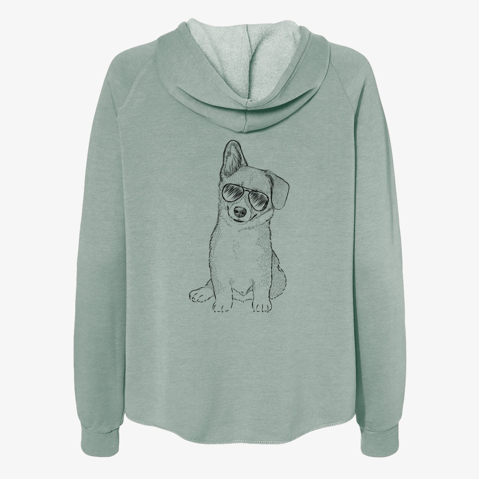 Toby the Corgi Puppy - Women's Cali Wave Zip-Up Sweatshirt