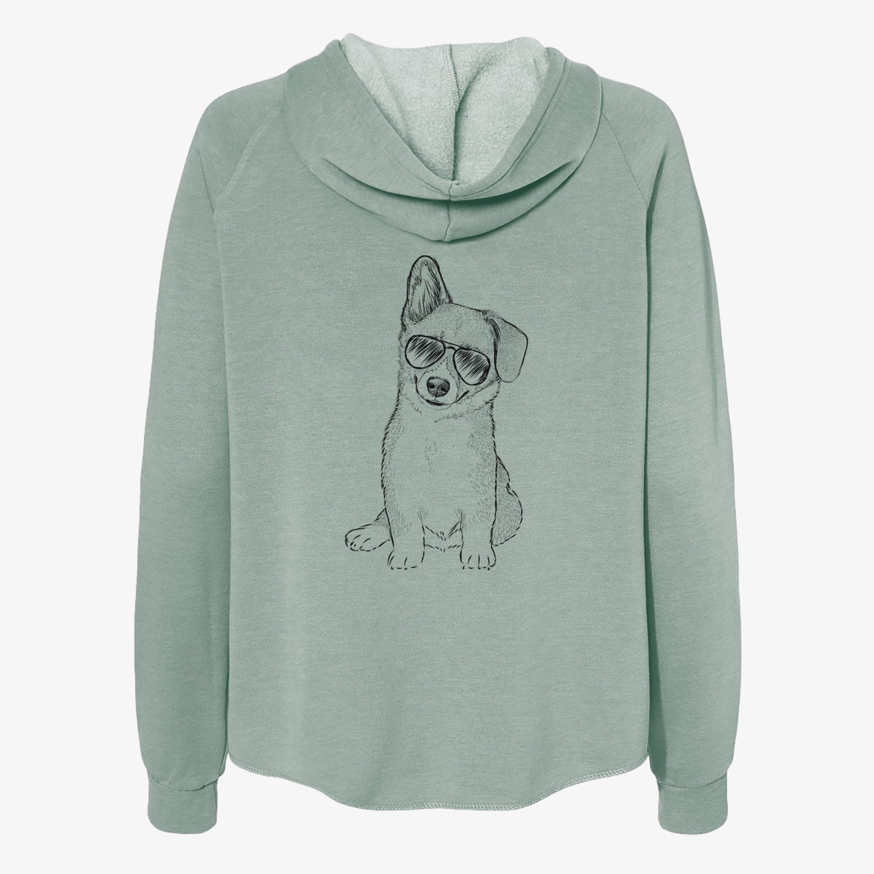 Toby the Corgi Puppy - Women's Cali Wave Zip-Up Sweatshirt