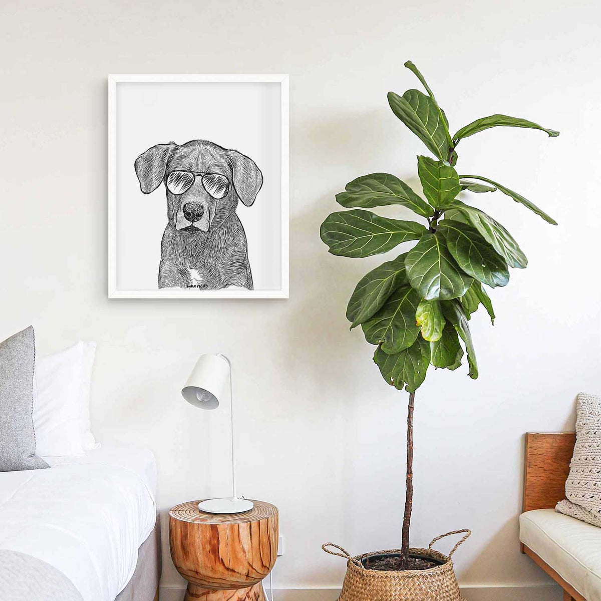 Tom the Lab Dane Mix Art Print