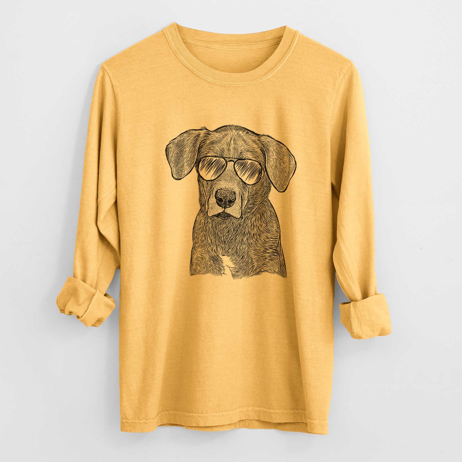 Aviators Tom the Lab Dane Mix - Heavyweight 100% Cotton Long Sleeve