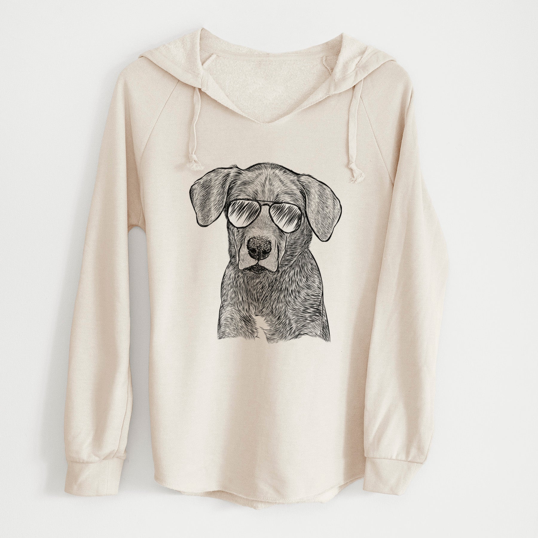 Aviator Tom the Lab Dane Mix - Cali Wave Hooded Sweatshirt