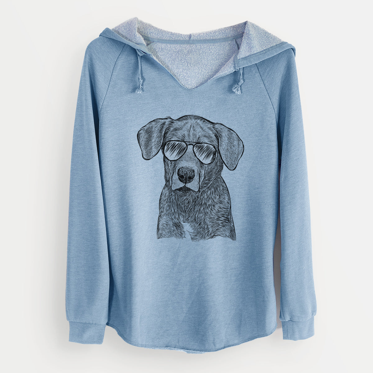 Aviator Tom the Lab Dane Mix - Cali Wave Hooded Sweatshirt