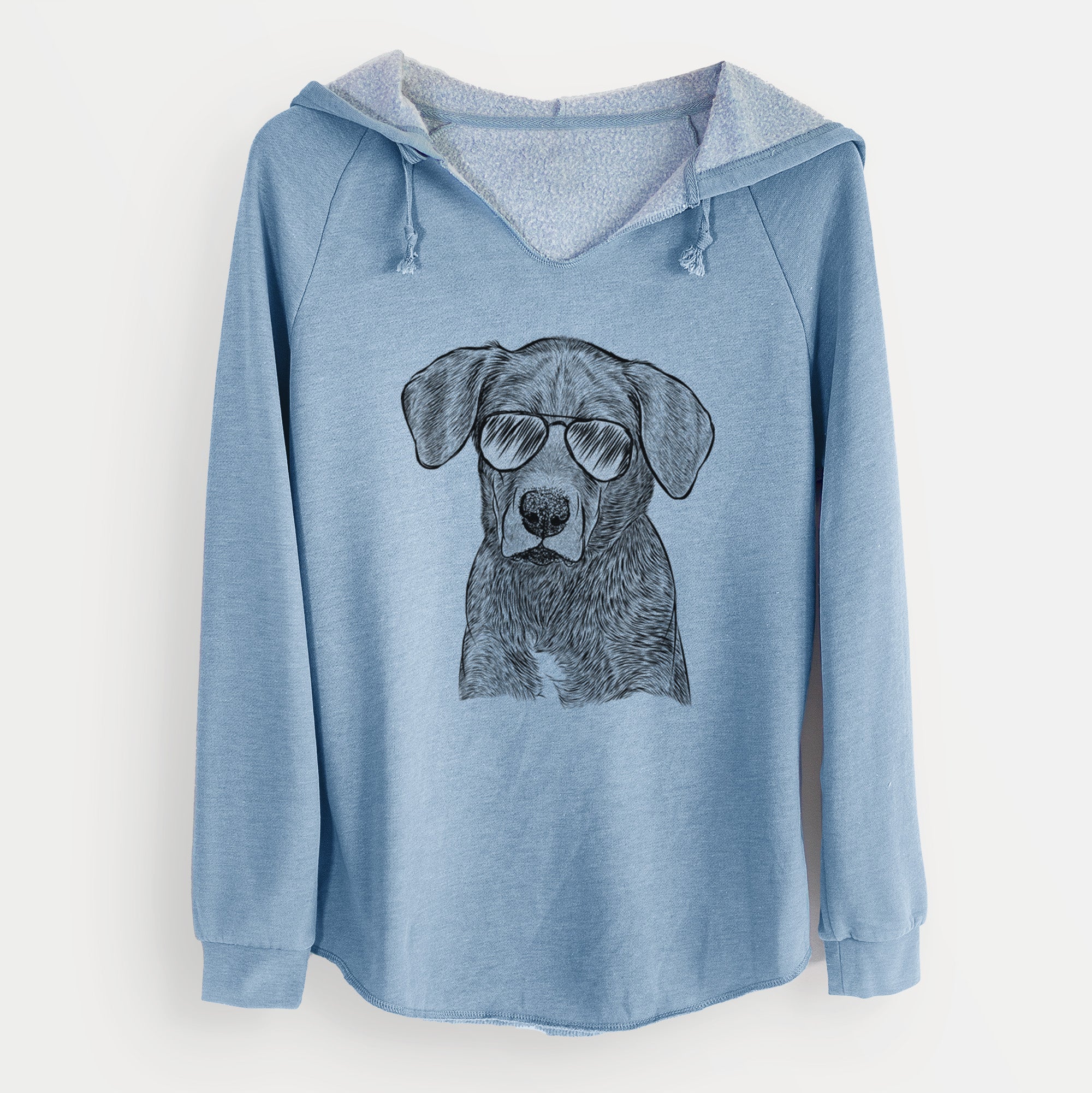 Aviator Tom the Lab Dane Mix - Cali Wave Hooded Sweatshirt