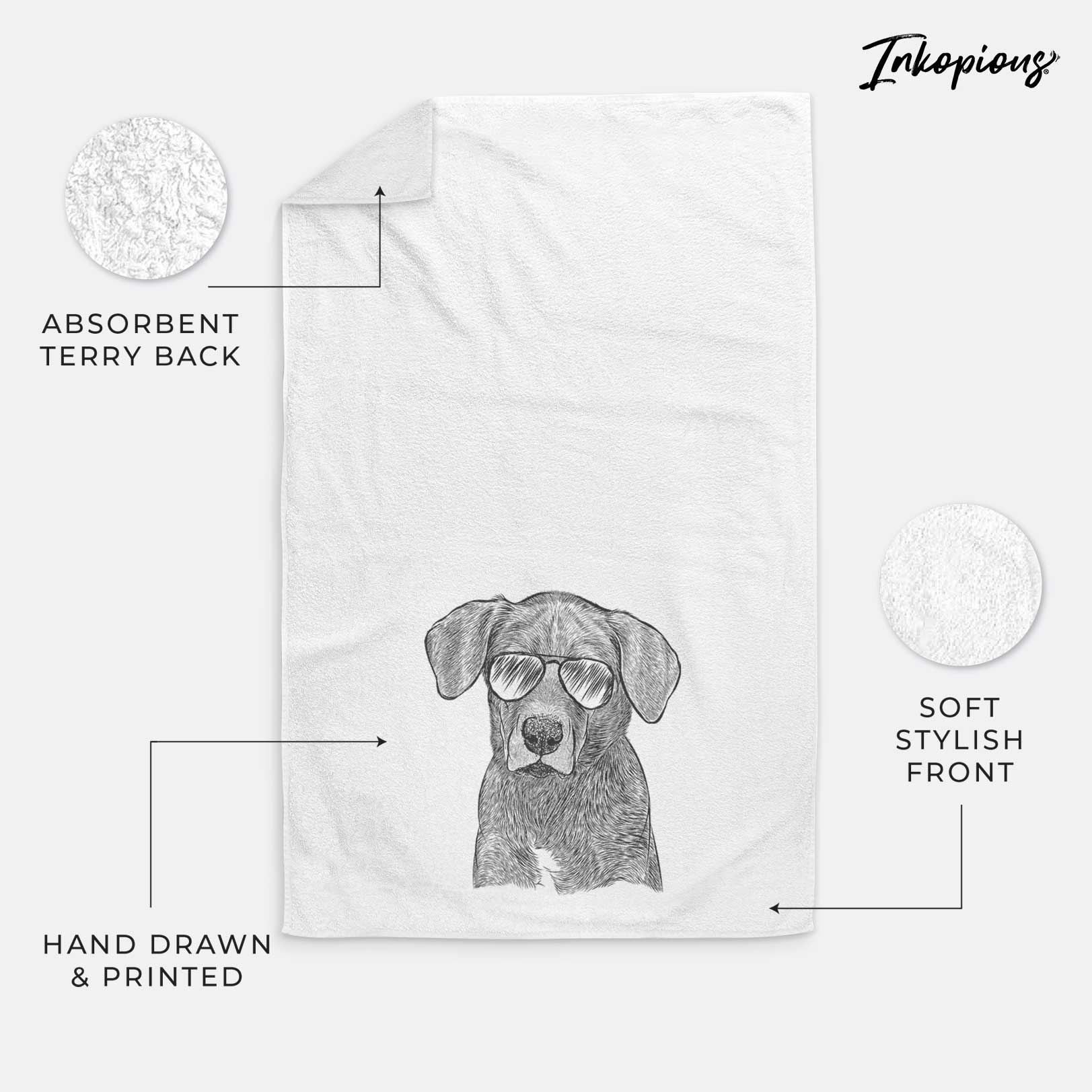 Tom the Lab Dane Mix Decorative Hand Towel