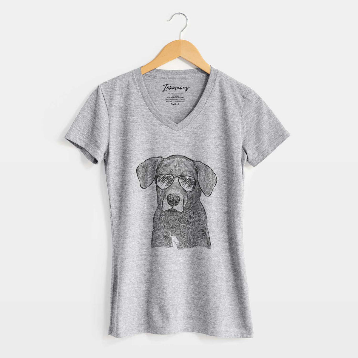 Aviator Tom the Lab Dane Mix - Women's V-neck Shirt