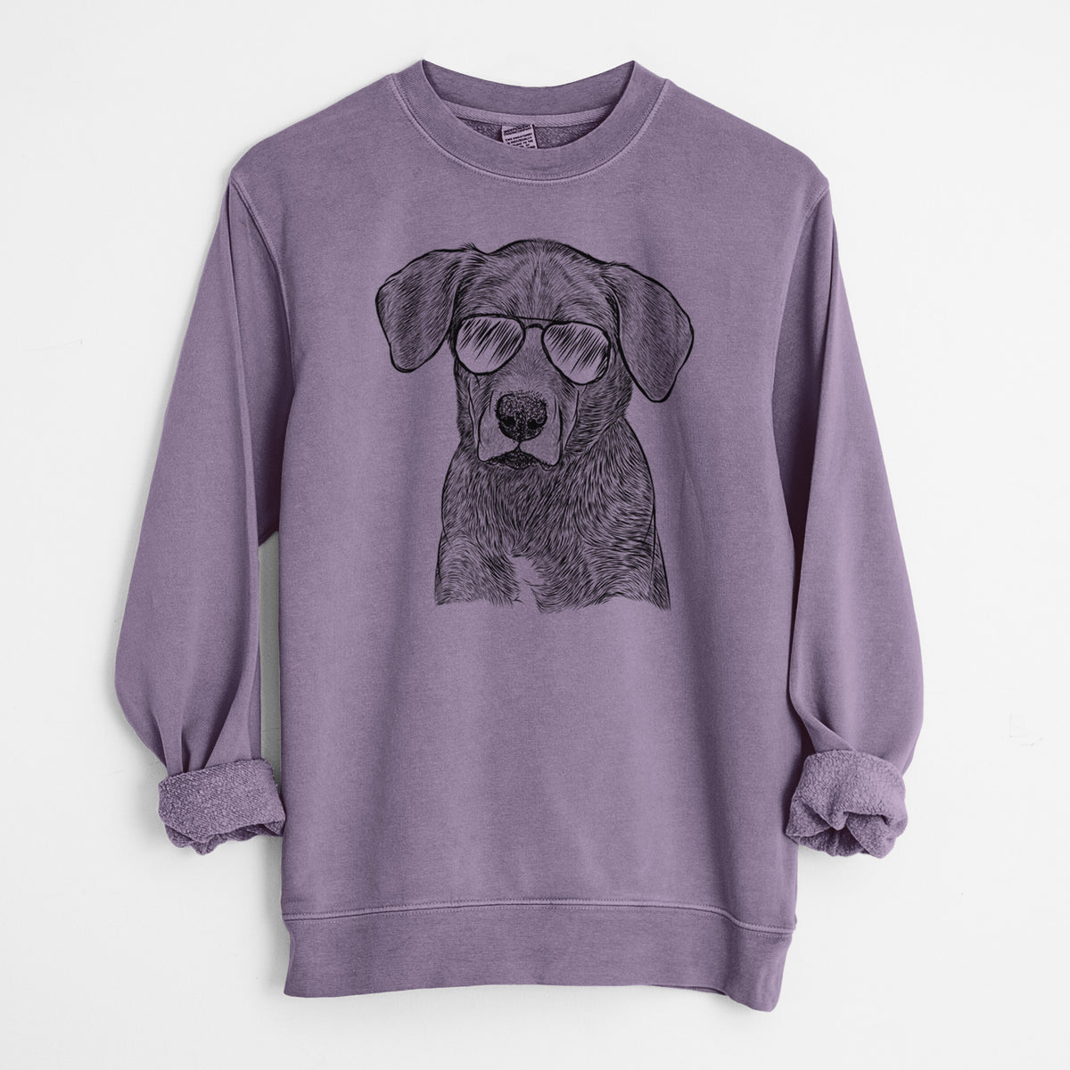 Aviator Tom the Lab Dane Mix - Unisex Pigment Dyed Crew Sweatshirt