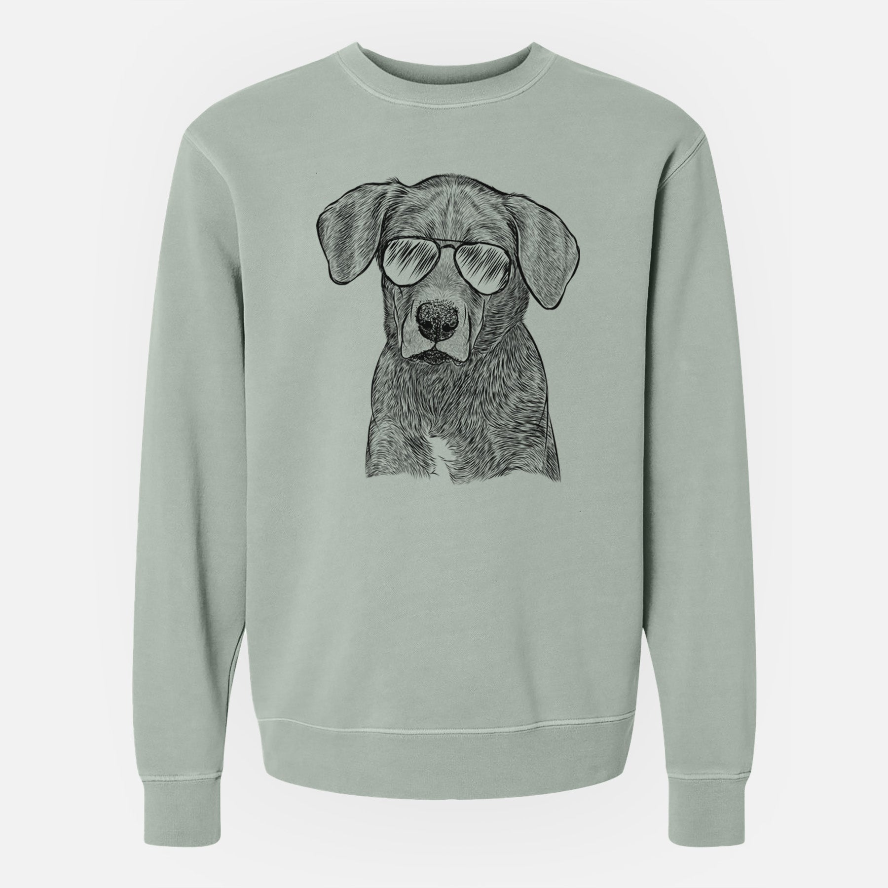 Aviator Tom the Lab Dane Mix - Unisex Pigment Dyed Crew Sweatshirt