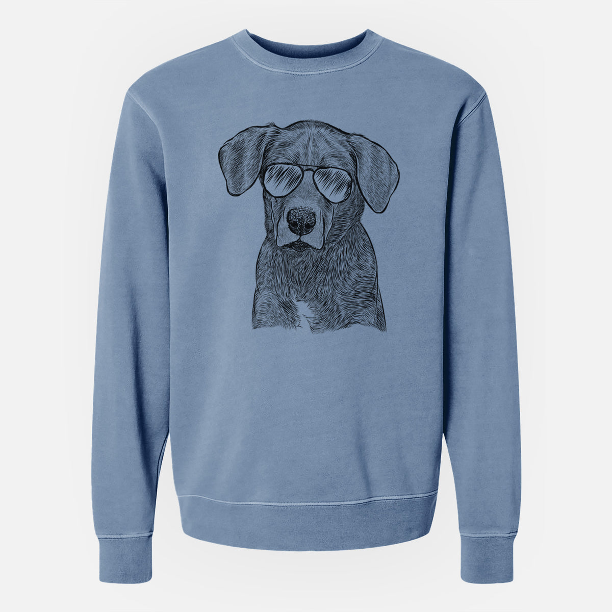 Aviator Tom the Lab Dane Mix - Unisex Pigment Dyed Crew Sweatshirt