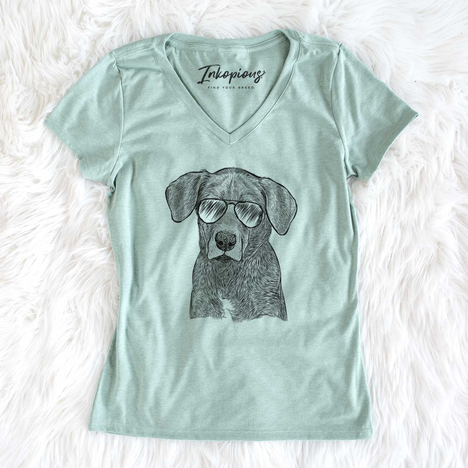 Aviator Tom the Lab Dane Mix - Women's V-neck Shirt