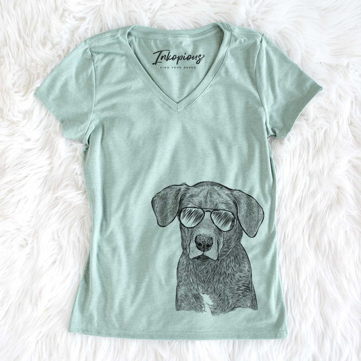 Aviator Tom the Lab Dane Mix - Women's V-neck Shirt