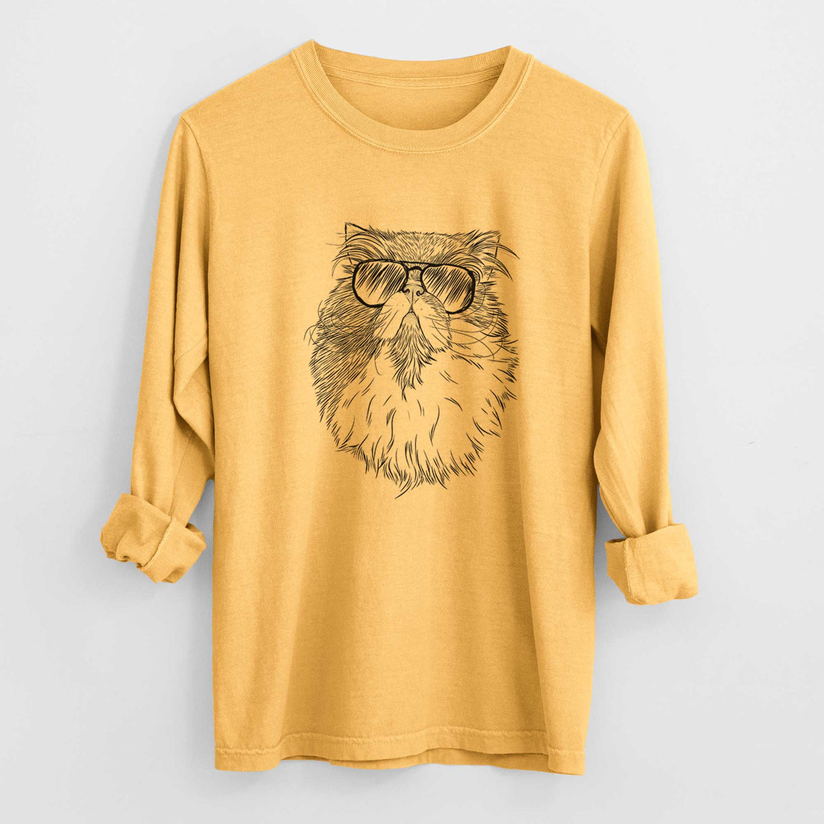 Aviators Tookie the Perisan Cat - Heavyweight 100% Cotton Long Sleeve