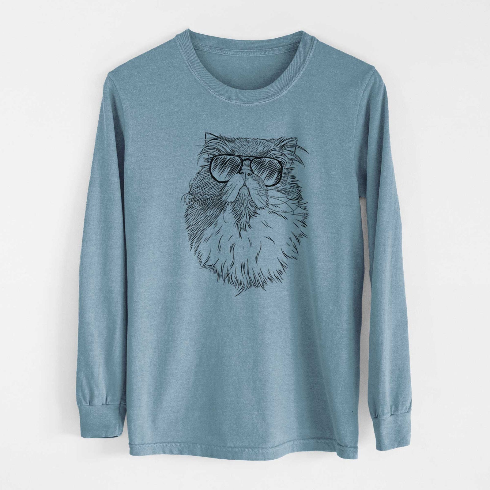Aviators Tookie the Perisan Cat - Heavyweight 100% Cotton Long Sleeve
