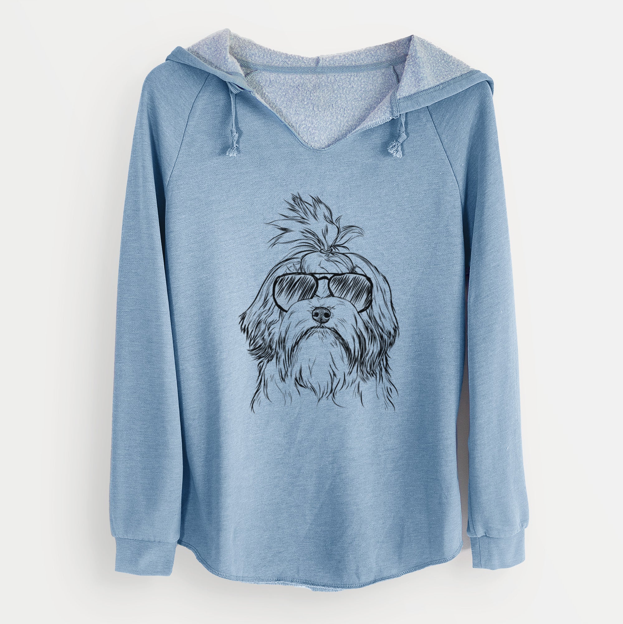 Aviator Tootsie the Lowchen - Cali Wave Hooded Sweatshirt