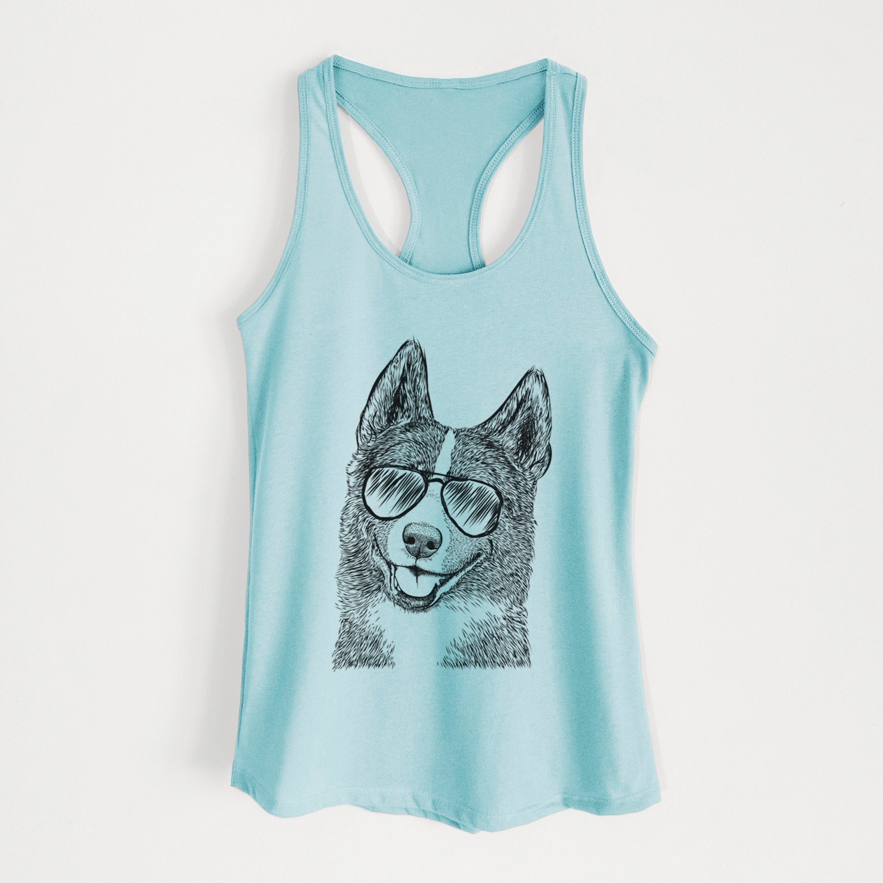 Tosca the Karelian Bear Dog - Women's Racerback Tanktop