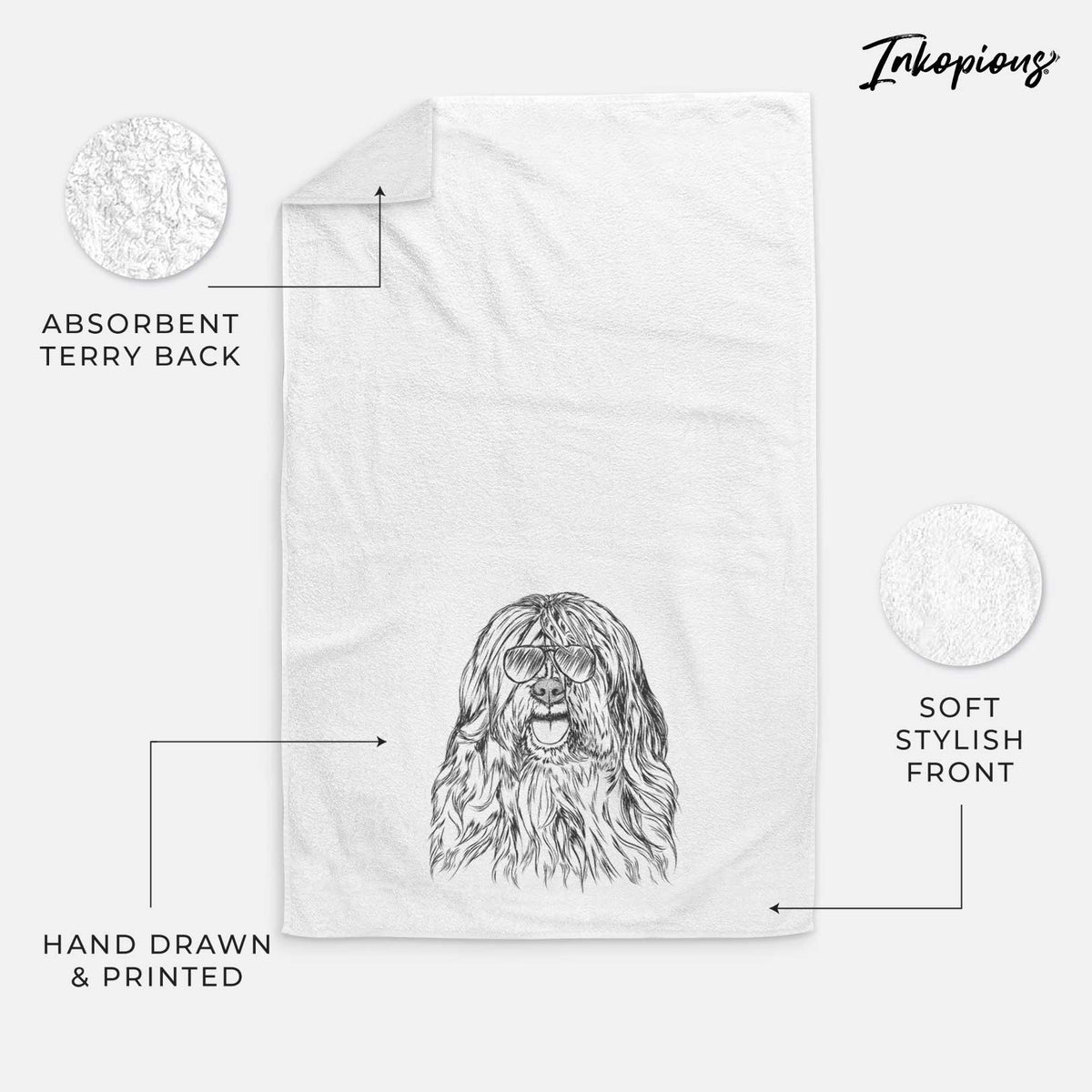 Trinket the Tibetan Terrier Decorative Hand Towel