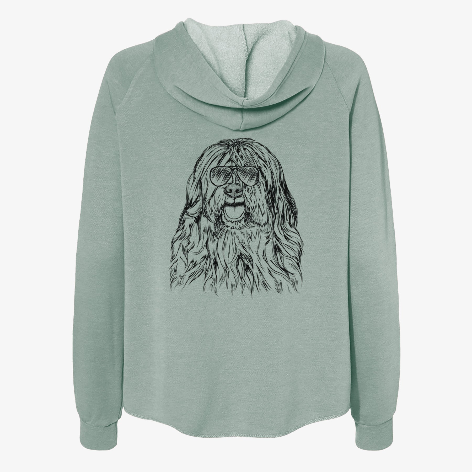 Trinket the Tibetan Terrier - Women's Cali Wave Zip-Up Sweatshirt