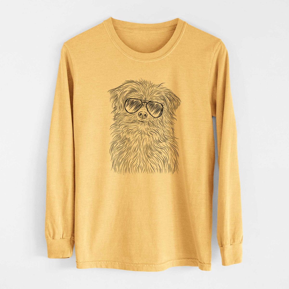 Aviators Trixie the Terrier Mix - Heavyweight 100% Cotton Long Sleeve