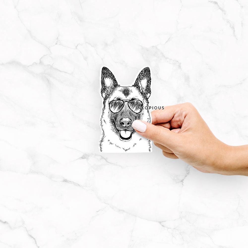 Trooper the German Shepherd - Decal Sticker