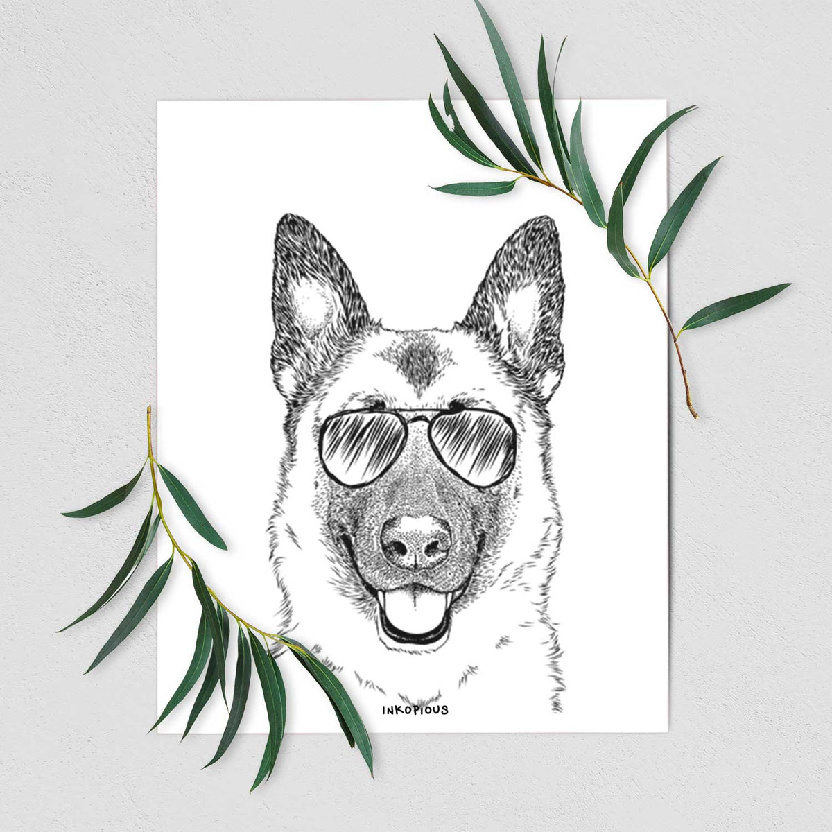 Trooper the German Shepherd Art Print
