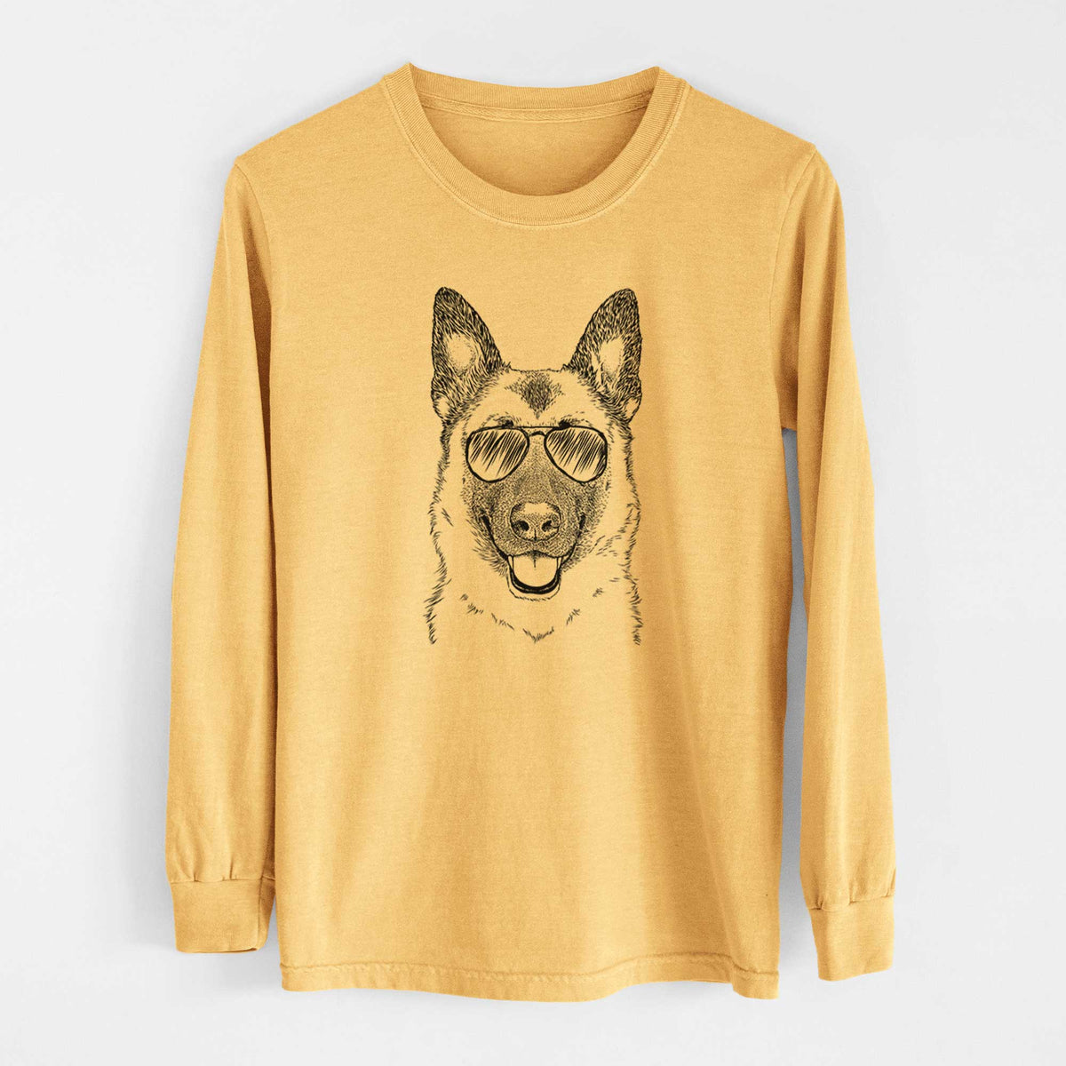 Aviators Trooper the German Shepherd - Heavyweight 100% Cotton Long Sleeve
