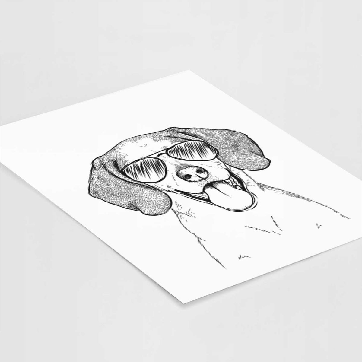 Trooper the Hound Mix Art Print