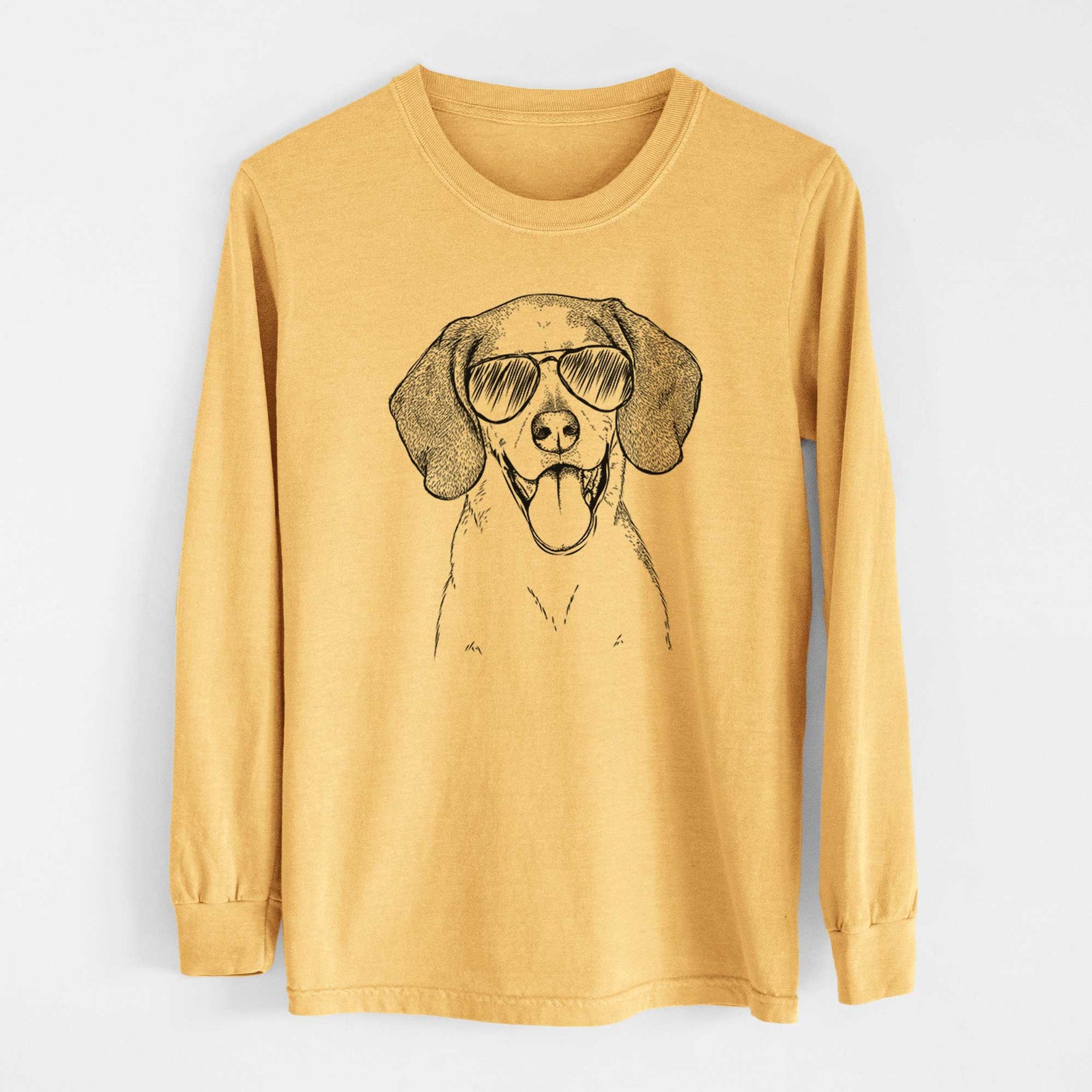 Aviators Trooper the Hound Mix - Heavyweight 100% Cotton Long Sleeve