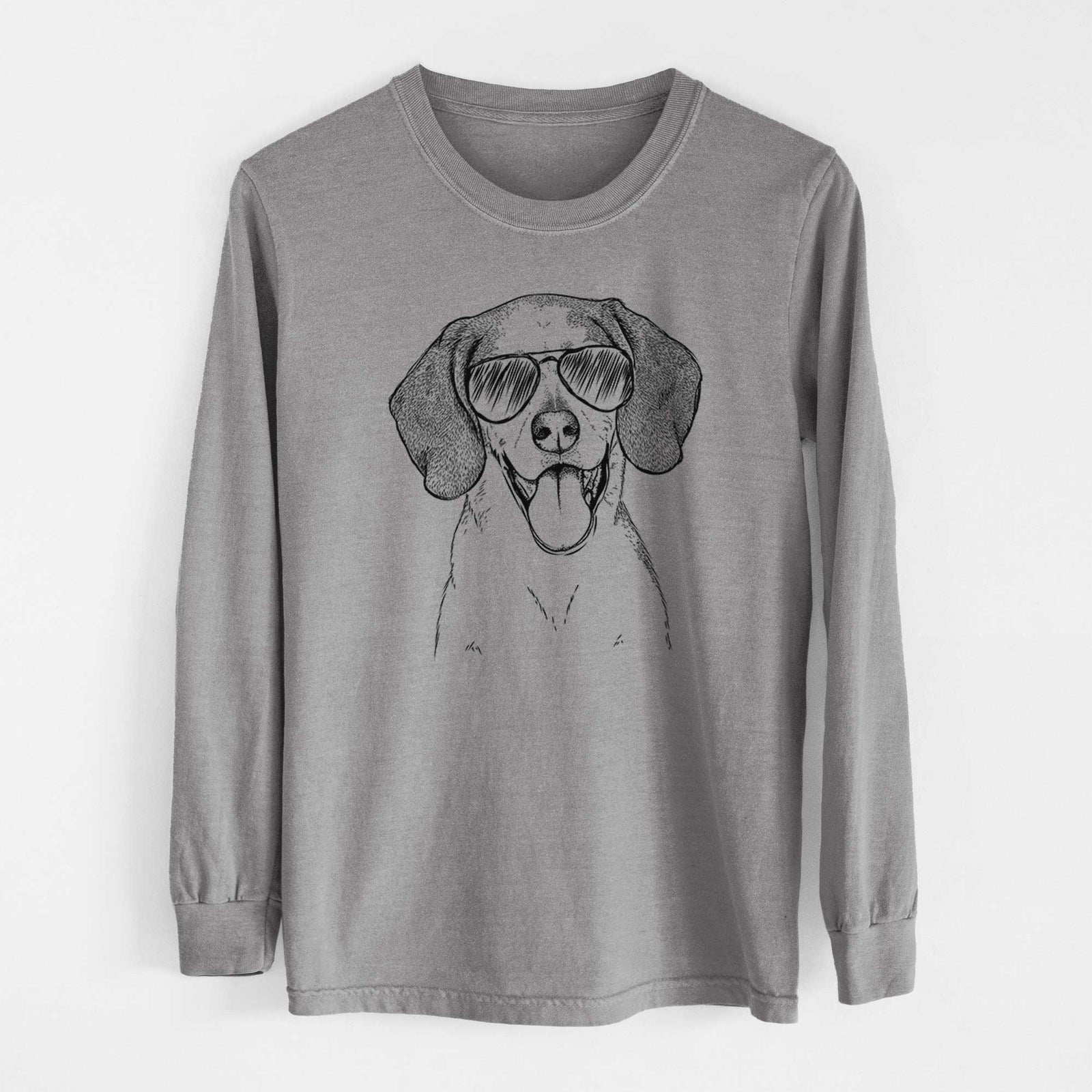 Aviators Trooper the Hound Mix - Heavyweight 100% Cotton Long Sleeve