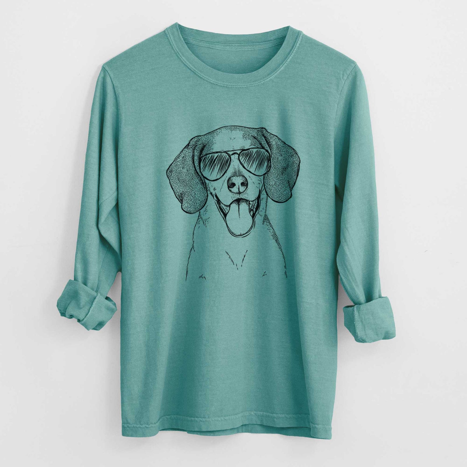 Aviators Trooper the Hound Mix - Heavyweight 100% Cotton Long Sleeve