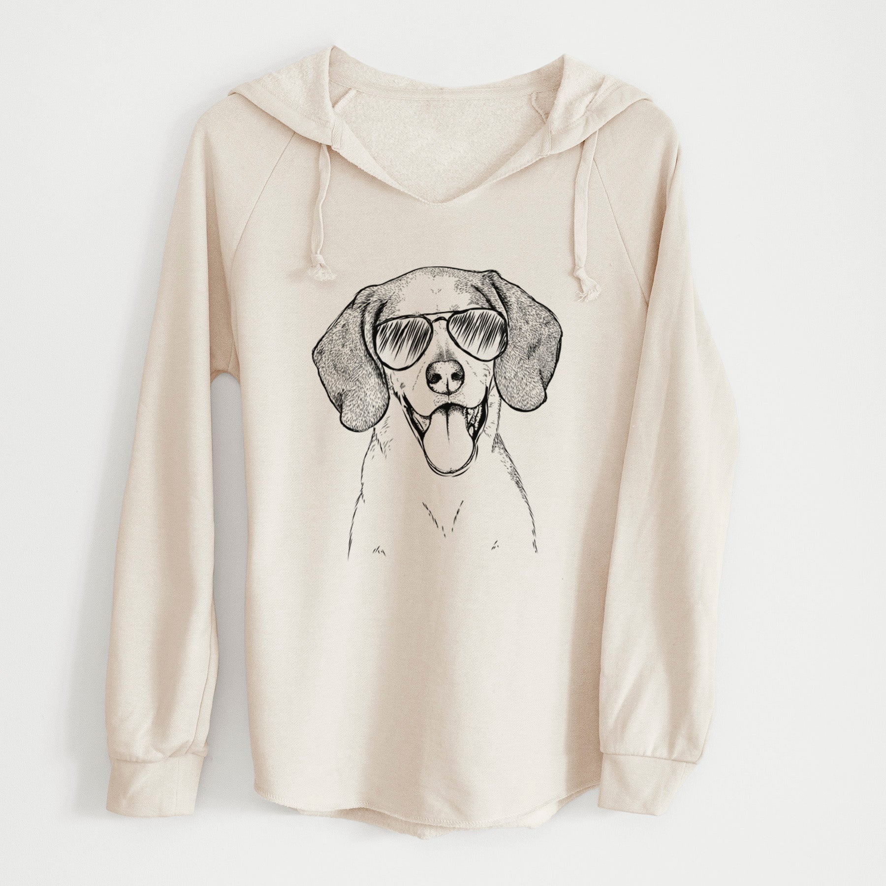 Aviator Trooper the Hound Mix - Cali Wave Hooded Sweatshirt