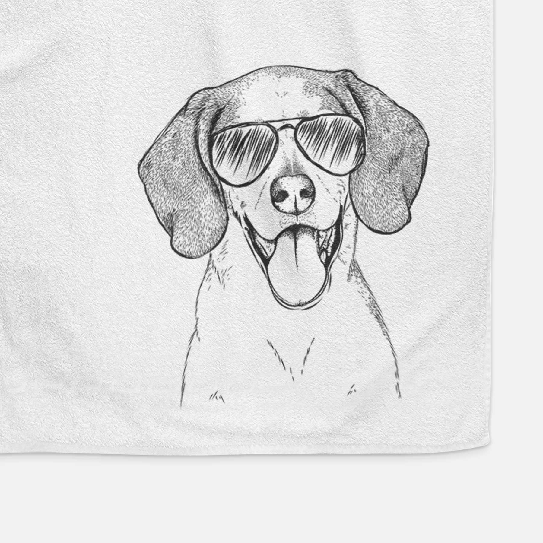 Trooper the Hound Mix Decorative Hand Towel