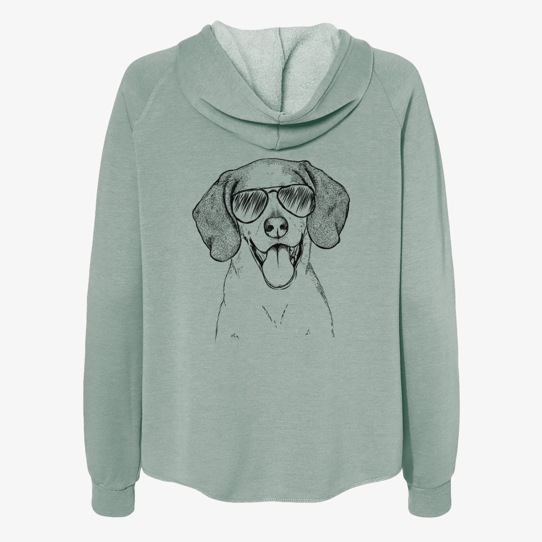 Trooper the Hound Mix - Women's Cali Wave Zip-Up Sweatshirt