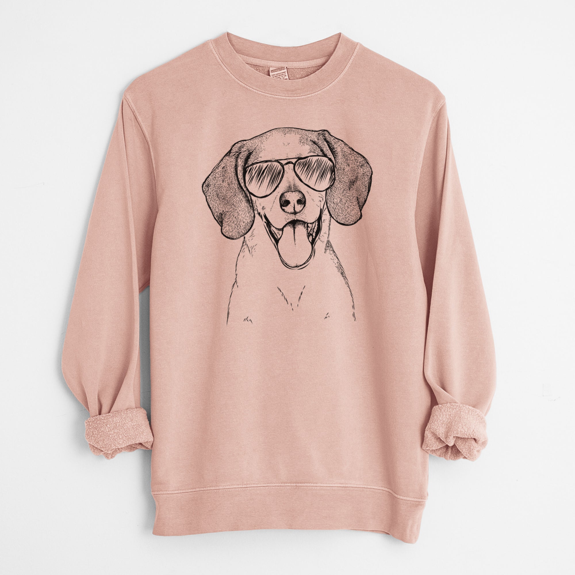 Aviator Trooper the Hound Mix - Unisex Pigment Dyed Crew Sweatshirt