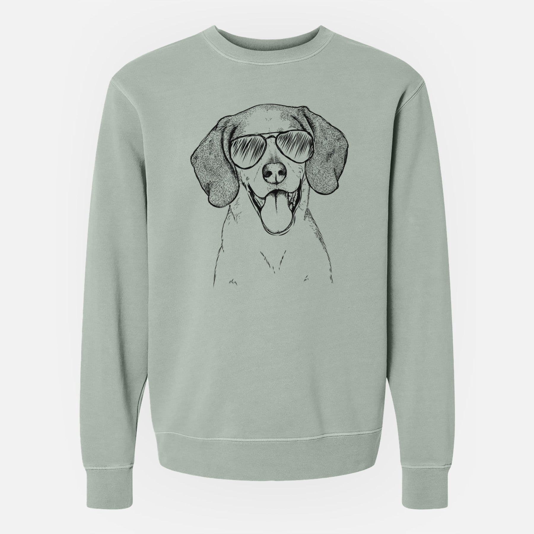 Aviator Trooper the Hound Mix - Unisex Pigment Dyed Crew Sweatshirt