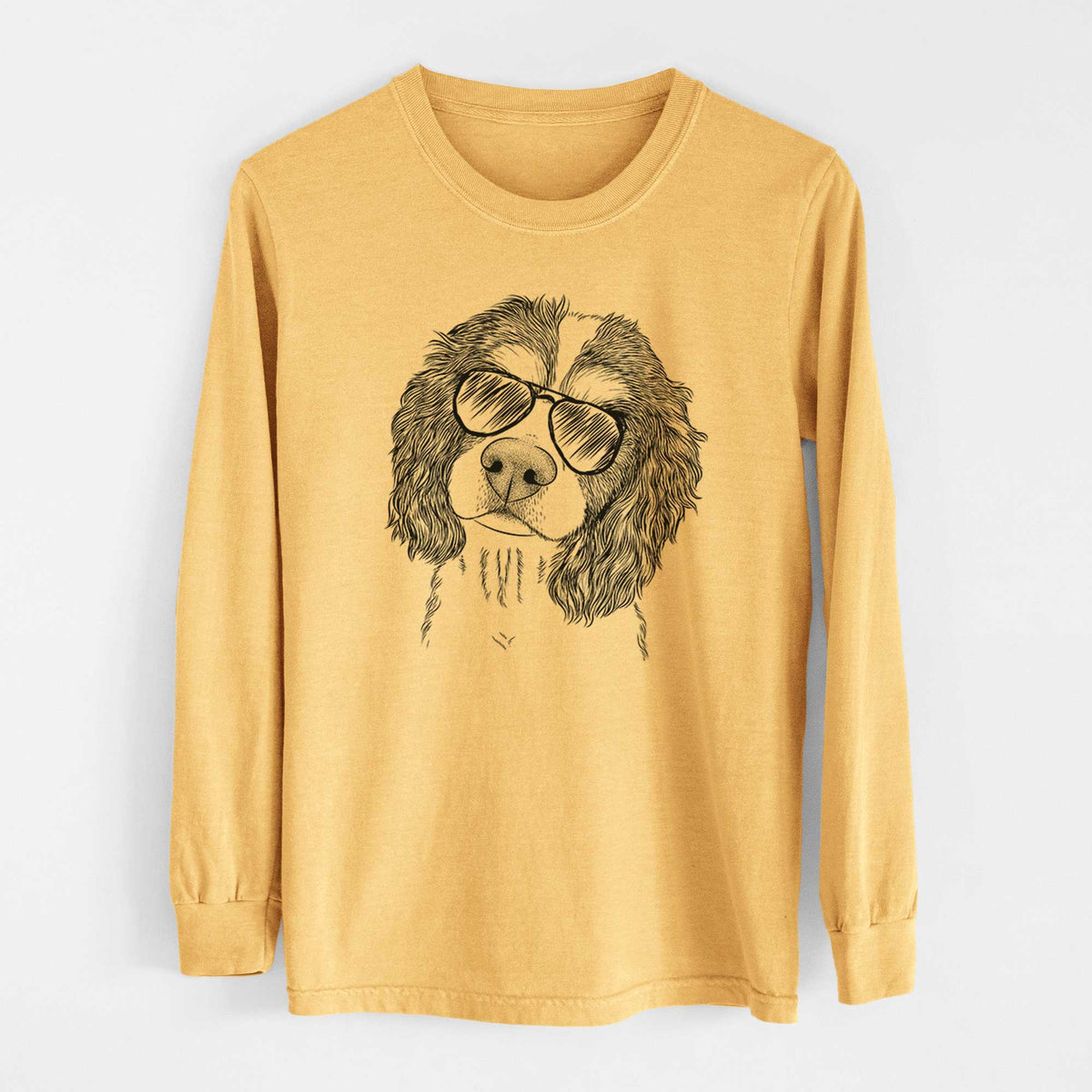 Aviators Truman the Cavalier King Charles Spaniel - Heavyweight 100% Cotton Long Sleeve
