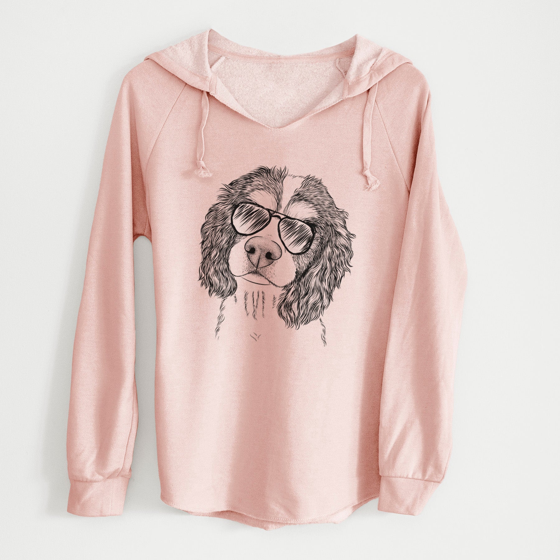 Aviator Truman the Cavalier King Charles Spaniel - Cali Wave Hooded Sweatshirt