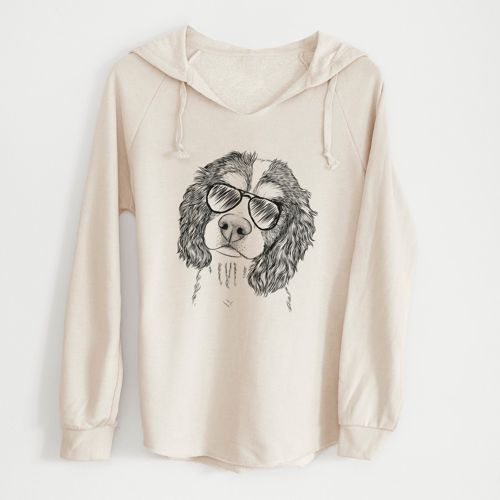 Aviator Truman the Cavalier King Charles Spaniel - Cali Wave Hooded Sweatshirt