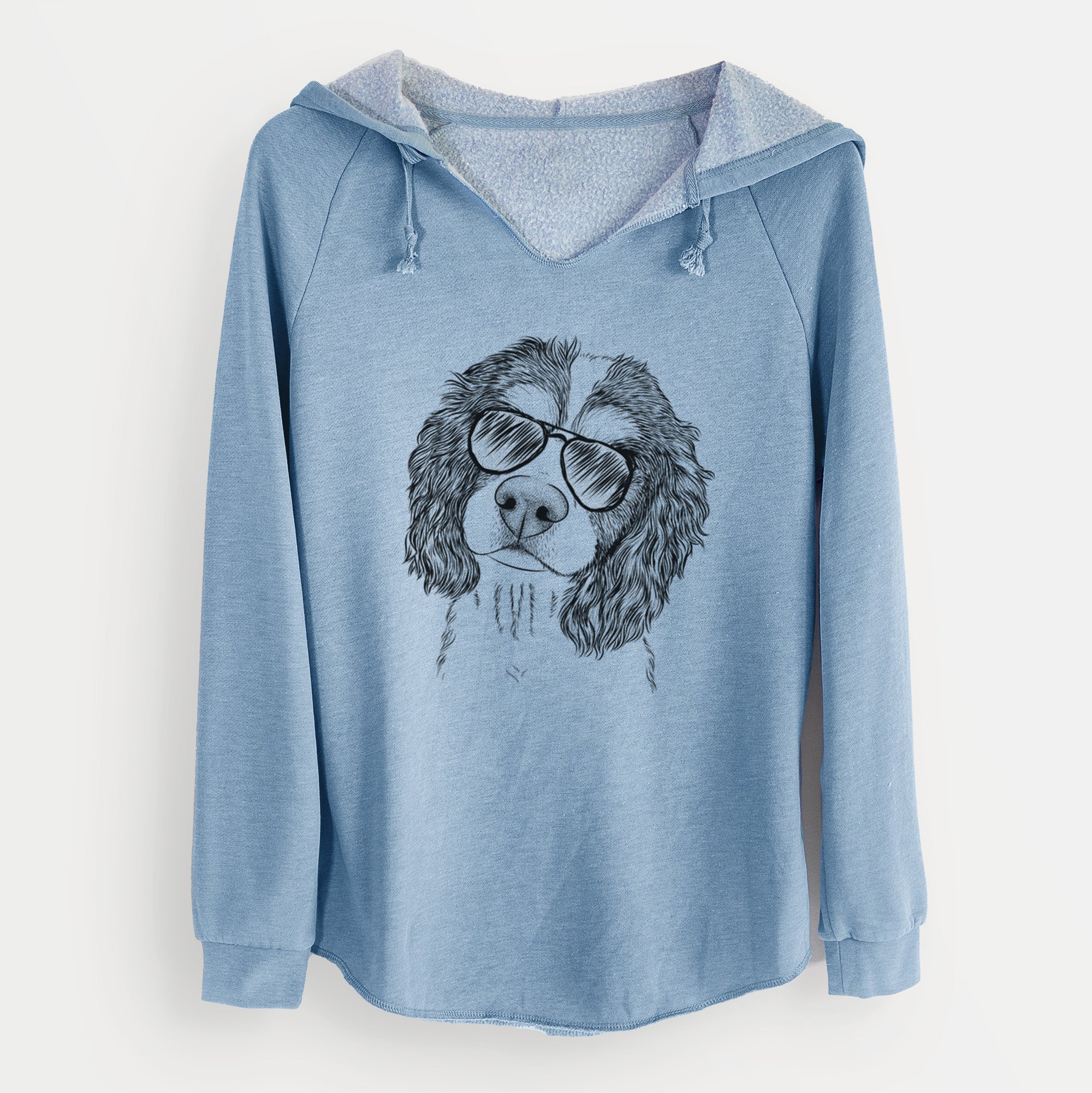 Aviator Truman the Cavalier King Charles Spaniel - Cali Wave Hooded Sweatshirt