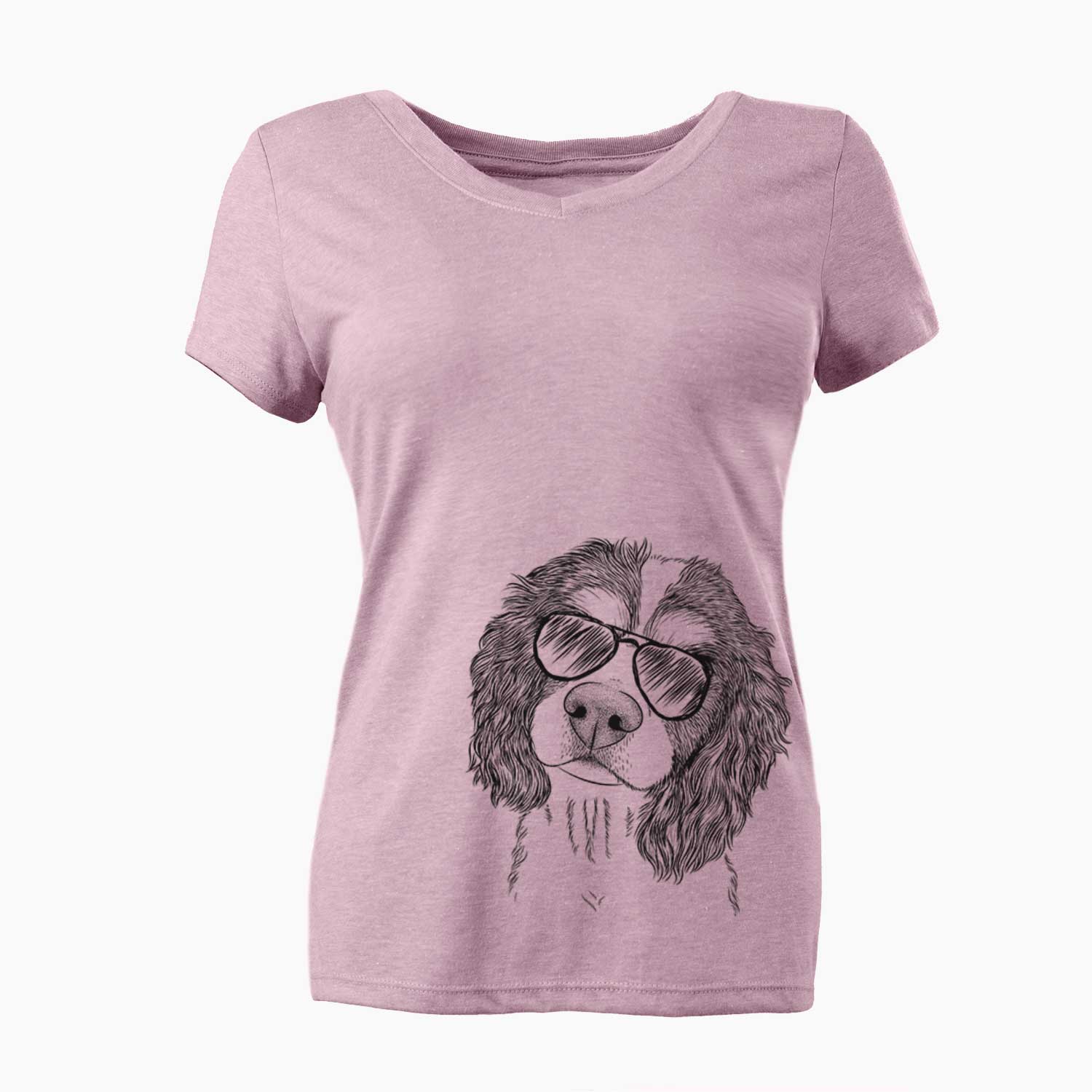 Aviator Truman the Cavalier King Charles Spaniel - Women's V-neck Shirt