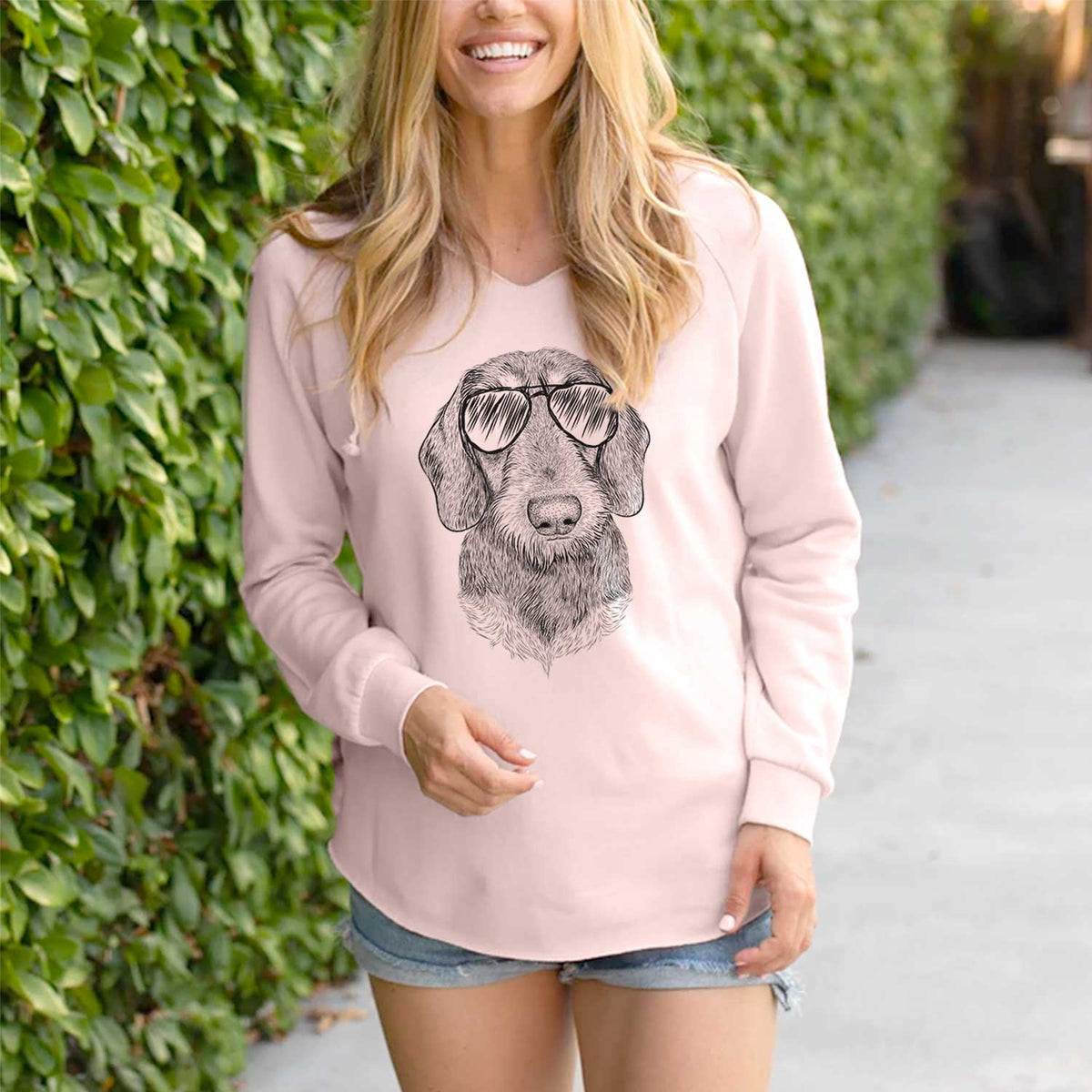 Truman the Wirehaired Dachshund - Cali Wave Hooded Sweatshirt