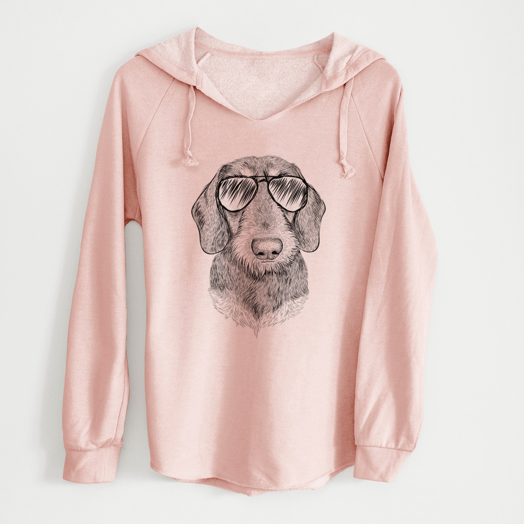 Aviator Truman the Wirehaired Dachshund - Cali Wave Hooded Sweatshirt