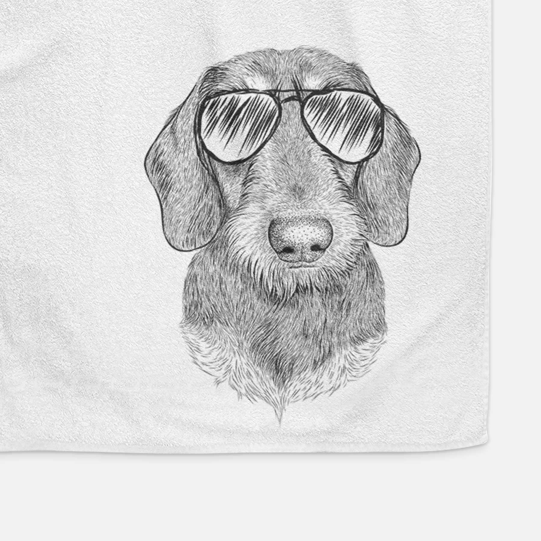 Truman the Wirehaired Dachshund Decorative Hand Towel