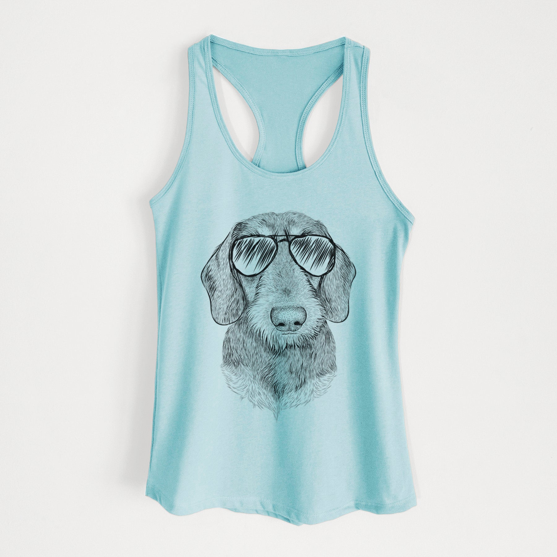 Truman the Wirehaired Dachshund - Women's Racerback Tanktop