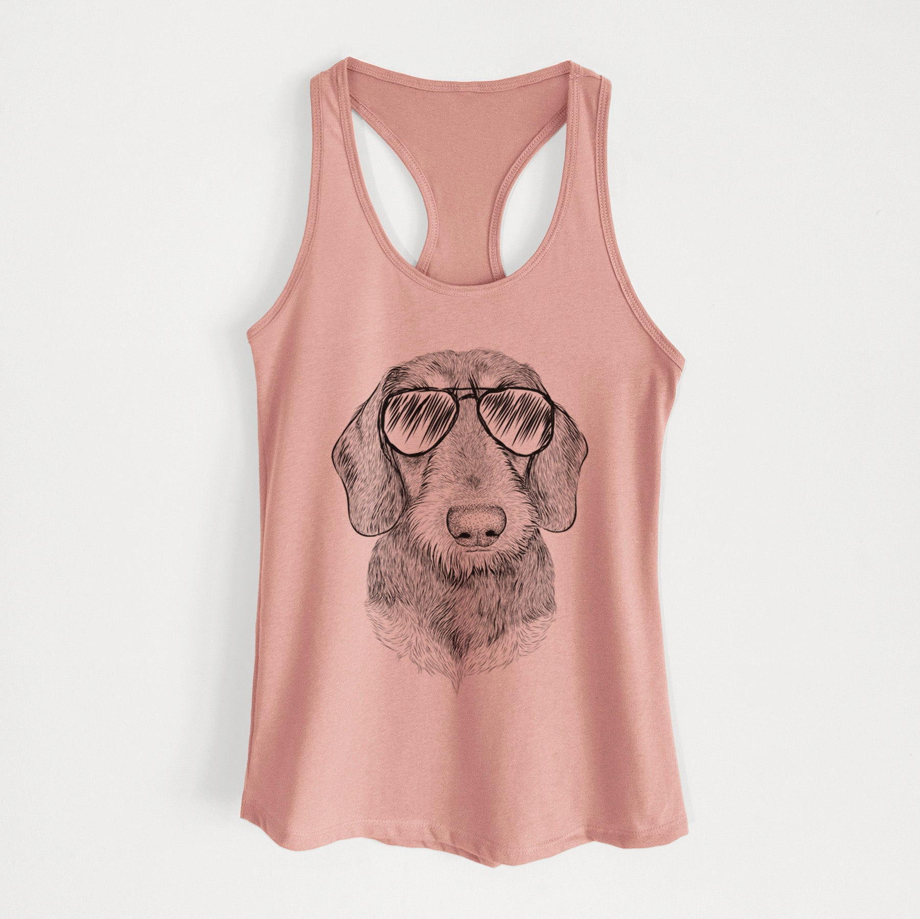 Truman the Wirehaired Dachshund - Women's Racerback Tanktop