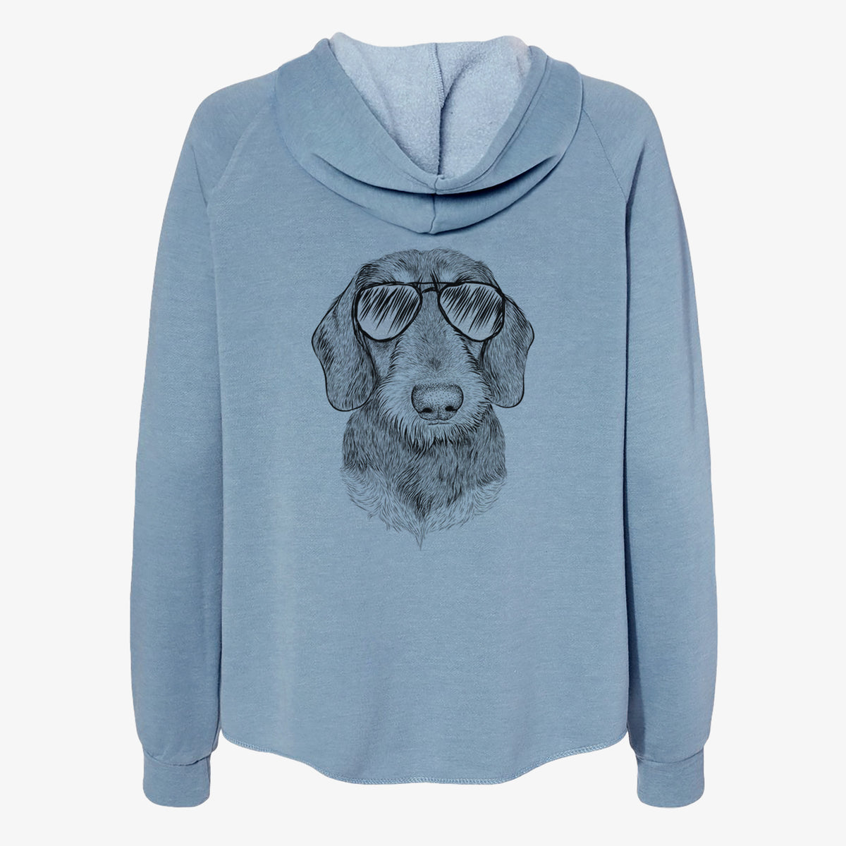 Truman the Wirehaired Dachshund - Women's Cali Wave Zip-Up Sweatshirt