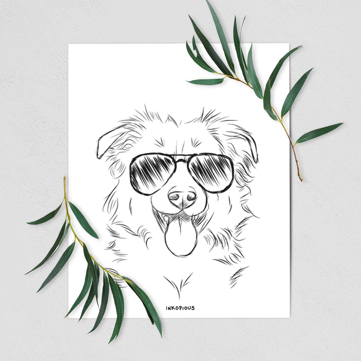 Tucker the Collie Shepherd Art Print