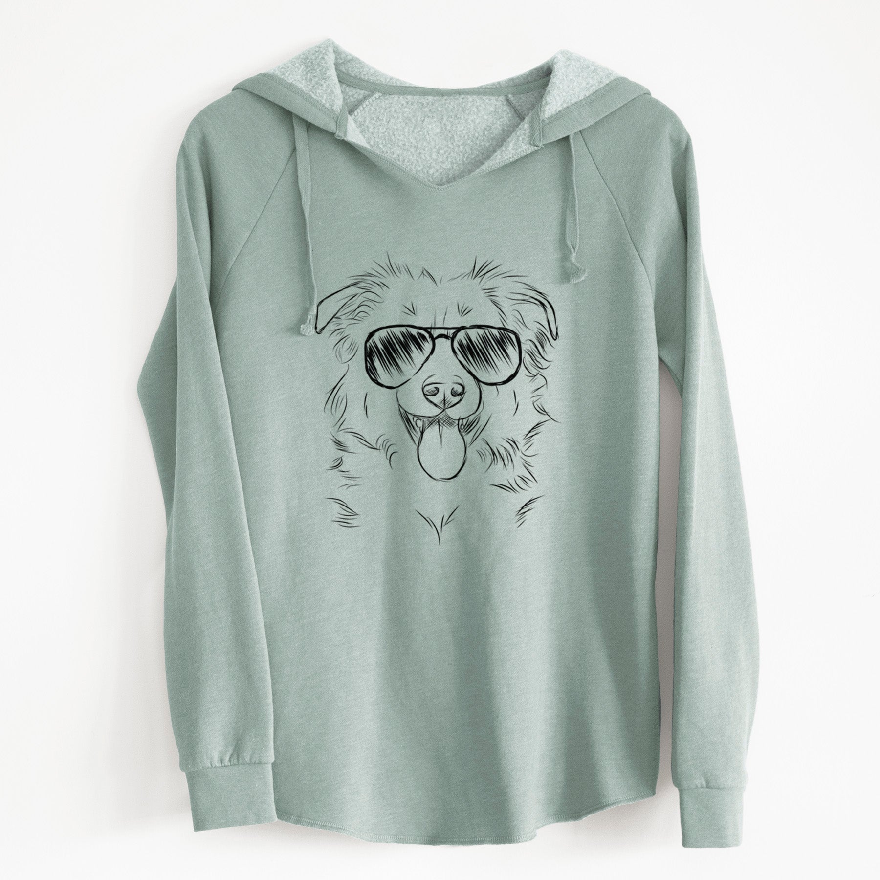 Aviator Tucker the Collie Shepherd - Cali Wave Hooded Sweatshirt