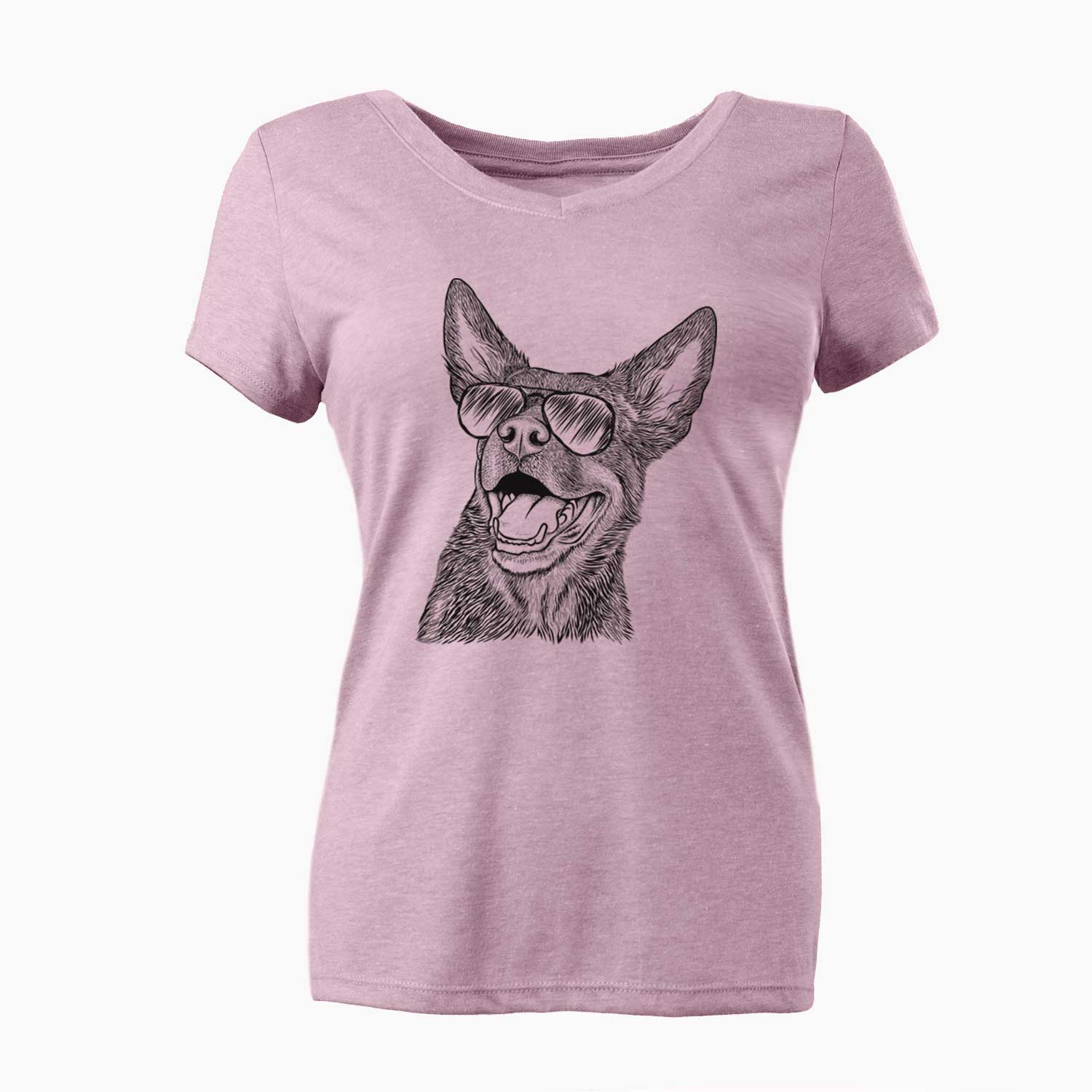 Aviator Tucker the Australian Kelpie - Women's V-neck Shirt