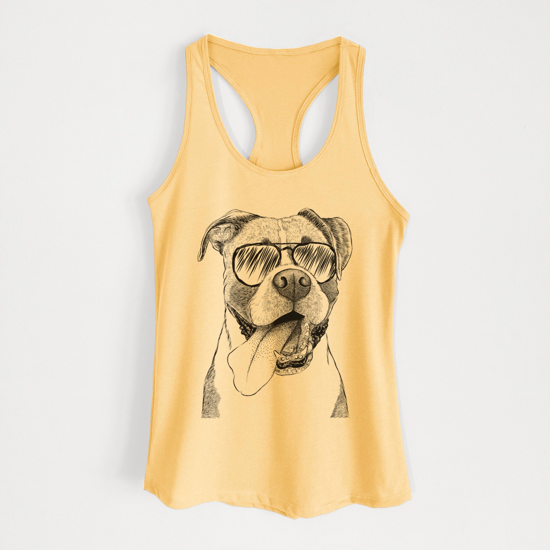 Tuckeroo the Boxer - Women's Racerback Tanktop