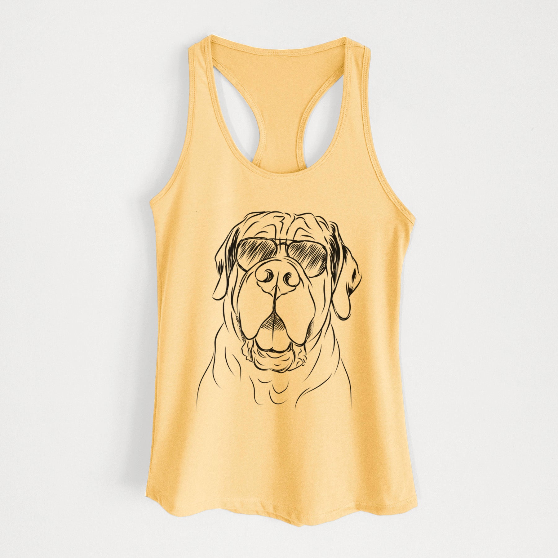 Tufton the English Mastiff - Women's Racerback Tanktop