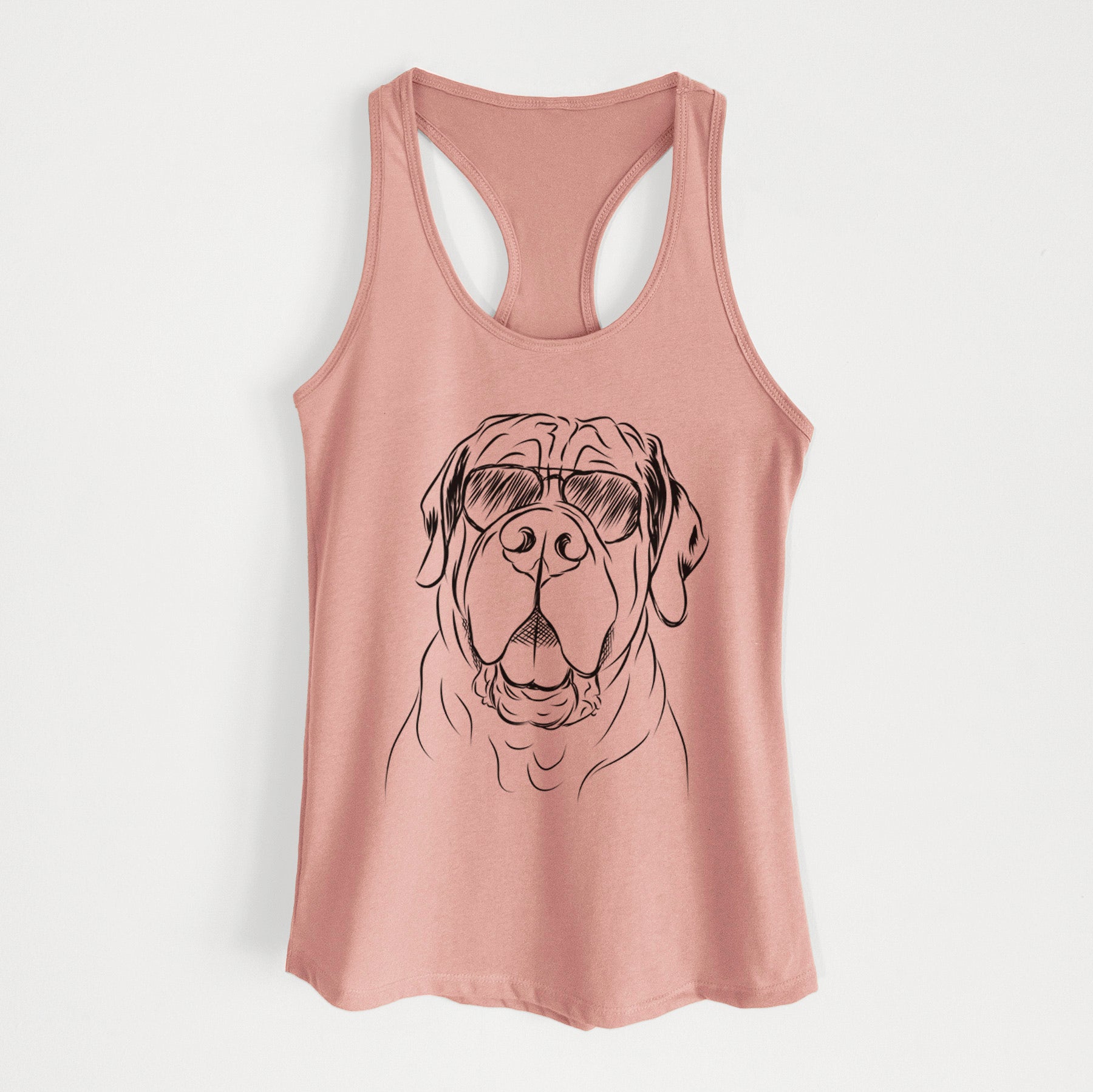 Tufton the English Mastiff - Women's Racerback Tanktop